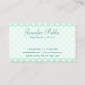 手書きスクリプモダントエレガントミントグリーンホワイト 名刺 (裏面)