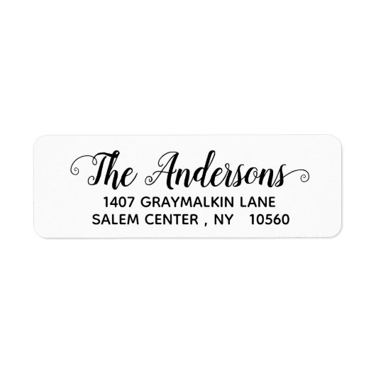 手書きスクリプモダントエレガント ラベル (正面)