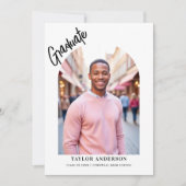 手書きスクリプモダントArch 2-Photo卒業 案内状 (正面)