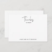 手書きスクリプ感謝していトの多くの白黒 ノートカード (正面/裏面)