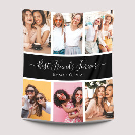 手書きスクリプ最高のトフレンドと名前6-Photo フリースブランケット