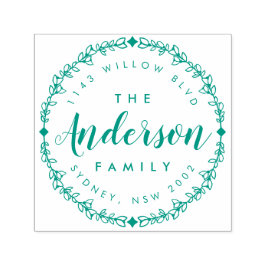 手書きスクリプ素朴トファミリ差出人住所 セルフインキングスタンプ