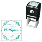 手書きスクリプ素朴ト結婚したカップルのリターン追加 セルフインキングスタンプ (インサイチュ)