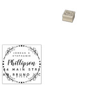 手書きスクリプ素朴ト結婚したカップルのリターン追加 ラバースタンプ (押印)