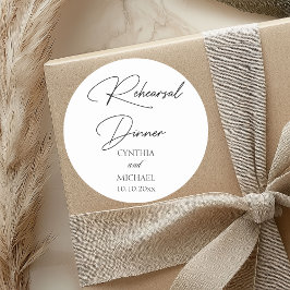 手書きスクリプ結婚トのリハーサルディナー ラウンドシール