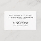 手書きスクリプ結婚トの詳細黒 エンクロージャーカード (裏面)