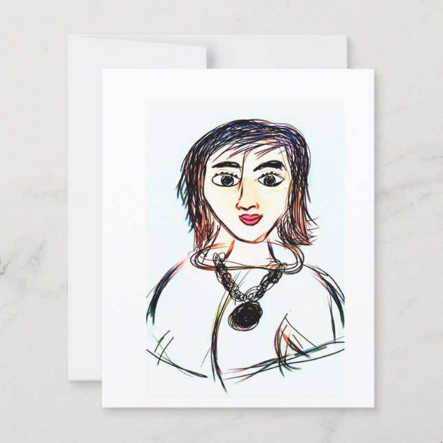 手書きスケッチアートプリント | ユニーク抽象芸術 (正面)