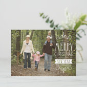 手書きスケッチバナー休日フォトグリーティングカード シーズンカード (スタンド正面)