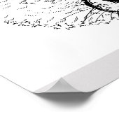 手書きスケッチ動物のポートレート ポスター (角)