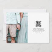 手書きスタイリッシュスクリプトの白い水平方向の写真 セーブザデート (裏面)