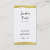 手書きスタイリッシュトレンディー金ゴールドプレインラグジュアリー 名刺 (正面)