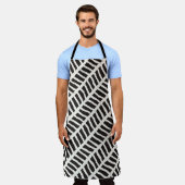 手書きスタイルのシームレスなパターン。抽象芸術幾何学 エプロン (着用した状態)