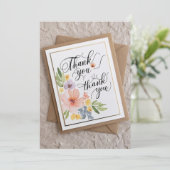 手書きスタイルサンキューカード 招待状 (スタンド正面)