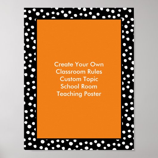 手書きスタイルドットのカスタマイズ可能な教室 ポスター (正面)