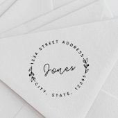 手書きスタイルファミリ名丸差出人住所 セルフインキングスタンプ