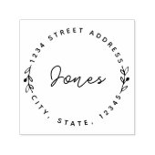 手書きスタイルファミリ名丸差出人住所 セルフインキングスタンプ (デザイン)