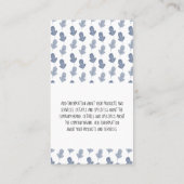 手書きスタイルモノグラム |リーフパターン 名刺 (裏面)