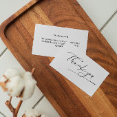 手書きスタイル白黒オーダーサンキュー 名刺