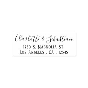 手書きスタイル パーソナライズされた ラバースタンプ