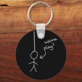 手書きスティック「ハンガマン」姿キーチェーン キーホルダー (正面)