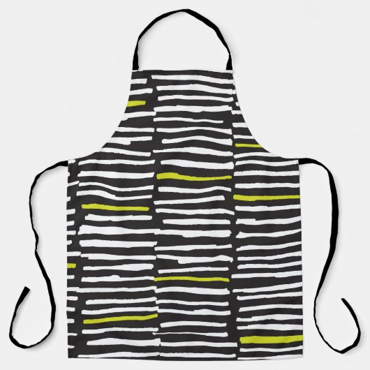 手書きストライプヴィンテージ:パターン。 エプロン (正面)