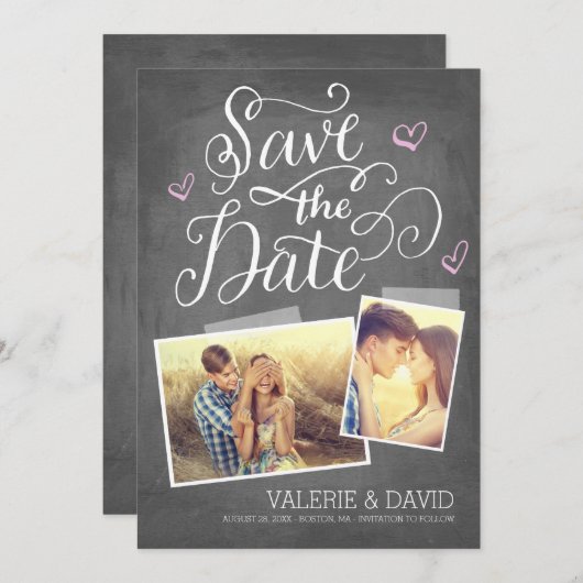 手書きスナップショット2 – 写真日付の保存 セーブザデート (正面/裏面)