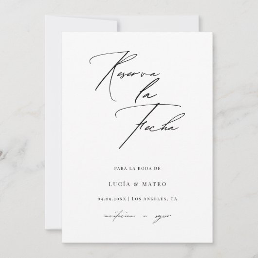 手書きスペインのレスルバラフェハ 招待状 (正面)