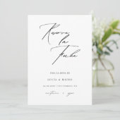 手書きスペイン語リザーブ・ザ・デート 招待状 (スタンド正面)