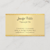 手書きスモダンクリプト金ゴールドグリッターテンプレート 名刺 (裏面)