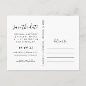 手書きス結婚クリプトの写真日付の保存 案内ポストカード (裏面)