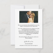 手書きス結婚クリプトの2枚の写真 サンキューカード (裏面)