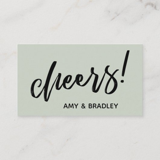 手書きセー買ジを飲みモダンましょう エンクロージャーカード (裏面)