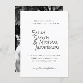 手書きタイプセットPHOTO招待状カップルイベント 招待状