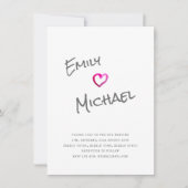 手書きタイプセットPHOTO招待状カップルイベント 招待状 (正面)