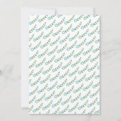 手書きタイポグラフィアクアシンプルフラワー結婚ズ 招待状 (裏面)