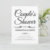 手書きタイポグラフィカップルの結婚シャワー 招待状 (スタンド正面)