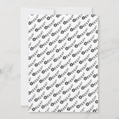 手書きタイポグラフィカップルの結婚シャワー 招待状 (裏面)