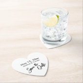 手書きタイポグラフィ白黒の日付を保存 ペーパーコースター (インサイチュ)