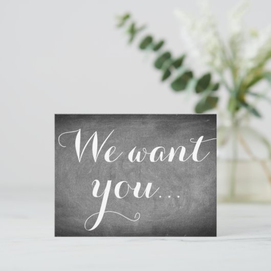 手書きタイポグラフィ白黒 ポストカード (スタンド正面)