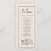 手書きタイポグラフィ結婚レトロのメニュー メニュー (正面/裏面)