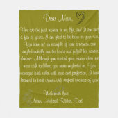 手書きタイポグラフィ フリースブランケット (正面)