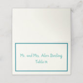 手書きターコイズはっきりしたブ縁どー結婚ズ プレイスカード (外部開封)