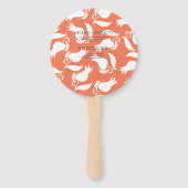 手書きチューリップ植物影結婚の ハンドファン (裏面)