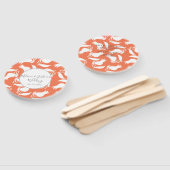 手書きチューリップ植物影結婚の ハンドファン (組立なし)