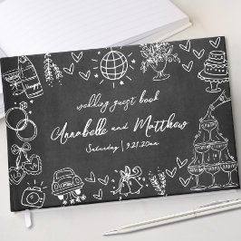 手書きチョークお洒落結婚の ゲストブック