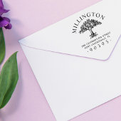 手書きツリー丸ファミリ名差出人住所 セルフインキングスタンプ