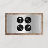 手書きツールアイコン |メタルとレザー擦り切れたズ 名刺 (裏面)