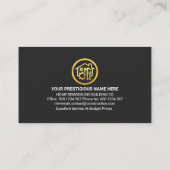 手書きツール金ゴールド黒層 名刺 (裏面)