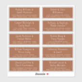 手書きテラコッタゲスト住所 シール (シート)