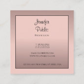 手書きテンプレートエレガントモダンプロフェッショナル スクエア名刺 (裏面)